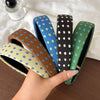 Retro Polka Dots Print Wide Headband MK2PPIM6W6HBD74