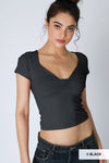 NS8386 - Double Twist Short Sleeve Top