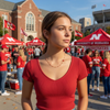 University of Nebraska Side Logo Necklace