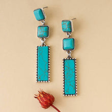  Western Earrings - Turquoise & Silver