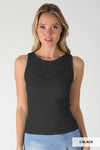 NS8484 - Lace Illusion Crew Neck Top