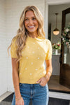 LAS Elegant Polka Dot Bubble Short Sleeve Sweater (S-XL)
