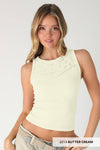 NS8484 - Lace Illusion Crew Neck Top