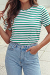Scalloped Trim Round Neck Summer T Shirt | S-4X