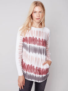  Charlie B SWEATER WITH MULTI-COLOR OMBRE'