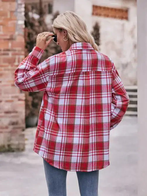 Casual Fashion Oversized Loose Plaid Shir