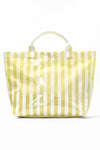 Striped Tote Bag with Glossy Finish