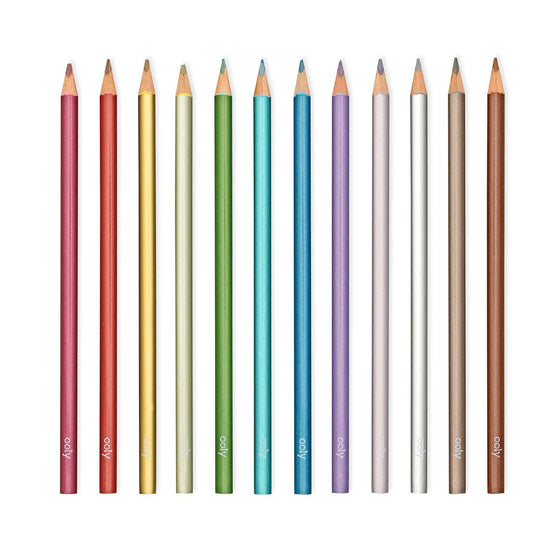 Ooley Modern Metallics Colored Pencils - Set of 12
