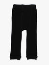 Girls Black Footless Ruffle Tights
