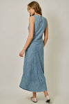 Bias Cut Draping Tencel Midi Dress