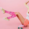 24-PAIRS BREAST CANCER AWARENESS SOCKS WITH FREE DISPLAY