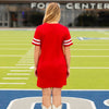 Game Day Sequin T Shirt Dress with Pockets