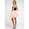 TWO TONE SWEETHEART SHORT DRESS