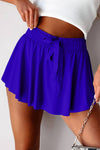 Drawstring Elastic Waistband Lined Tennis Skorts
