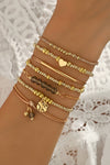 7pcs Bohemian Heart Bead Layered Bracelet Set Gifts