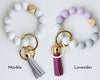 Bangle Keychain | Silicone Wristlet Key Ring | Bead Bracelet