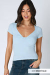 NS8386 - Double Twist Short Sleeve Top