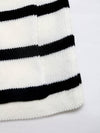Striped Color-Blocking Long Sleeve Knit Cardigan