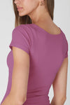 NS8386 - Double Twist Short Sleeve Top