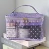 Sheer Heart Print Cosmetic Case