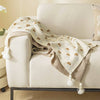 Elegant Floral Print Knit Soft Throw Blanket MK2BLW6H7HBK31