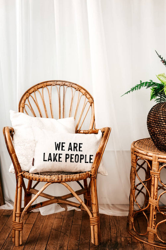 We Are Lake People Throw Pillow