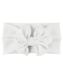  Girls White Big Bow Headband