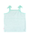 Tween Girls Vintage Aqua Stripe Terry Knit Tie Tank