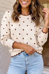 LAS Colorful Polka Dot Crew Neck Sweater (S-XL)