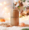 Glass Heat Resistant Coffee Cup w/Bamboo Lid
