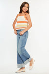 YOUTH HIGH RISE CROP WIDE JEANS