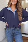 LAS Solid Snap Button Collar Sweatshirt (S-2XL)
