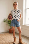 Gameday Polka Dot Sleeveless Knit Top