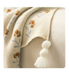 Elegant Floral Print Knit Soft Throw Blanket MK2BLW6H7HBK31