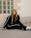 Varsity Pullover Wide Leg Pants 2pcs Outfit