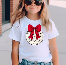  Volleyball With Red Bow Kids T Shirt