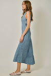 Bias Cut Draping Tencel Midi Dress
