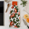 Give Thanks With A Grateful Heart Message Pumpkin Cornucopia Button Loop Hanging Kitchen Towel