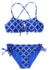 HALONG BAY - 2-PIECE SET Bralette Top + Side-Ties Bottoms - REVERSIBLE