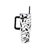 Stainless Steel 40 oz. Tumbler with Straw, Painters Garden