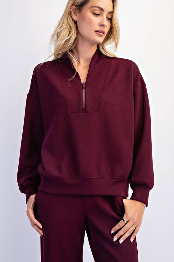 MODAL POLY SPAN SCUBA LUXE HALF ZIP JACKET