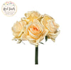 10" Pack of 5 Stems-Moisturized coating Real Touch Rose