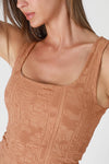 NS8396 - Double Lace Square Crop Top
