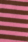 Oversized Contrast Trim Striped Top