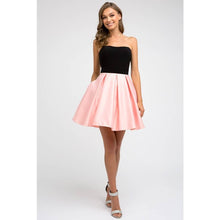  TWO TONE SWEETHEART SHORT DRESS