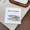 2 Pcs Simple Hollow Out No Bend Hair Clip MK2PPM6W6HCP472