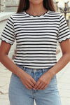 Scalloped Trim Round Neck Summer T Shirt | S-4X