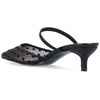Allana Pointed Toe Kitten Heels In Mesh