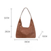 Vintage Suede Tote Commuter Underarm Bag MK2BLW6W10BBG699