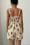 Floral Sleeveless Tie-Front Romper